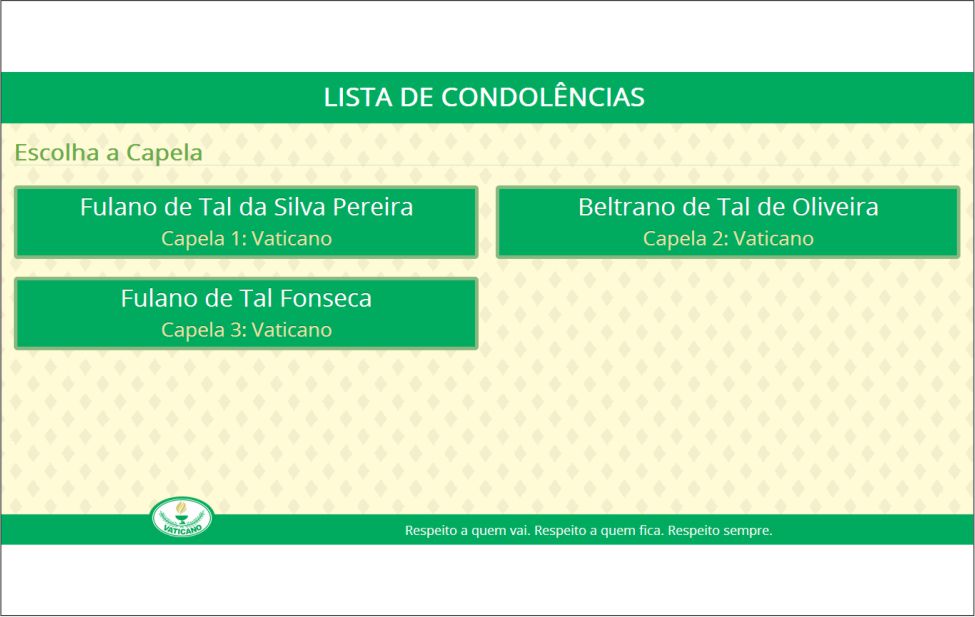 Lista de Condolências